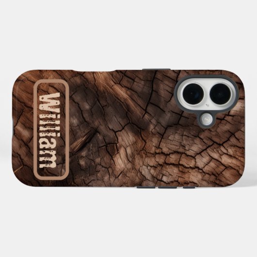 Personaliseer Rustic Tree Bark iPhone / iPad case (Achterkant (horizontaal))