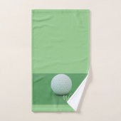 Personaliseer Sage Green Background Golf Ball Bad Handdoek (Handdoek)