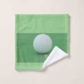 Personaliseer Sage Green Background Golf Ball Bad Handdoek (Wasdoekje)