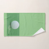 Personaliseer Sage Green Background Golf Ball Bad Handdoek (Handdoek)