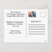 Personaliseer Santa's Whimsical Christmas Journey  Feestdagenkaart (Achterkant)