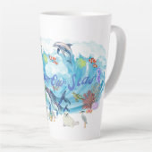 Personaliseer Save Our Zeeen Latte Mok (Rechterhoek)