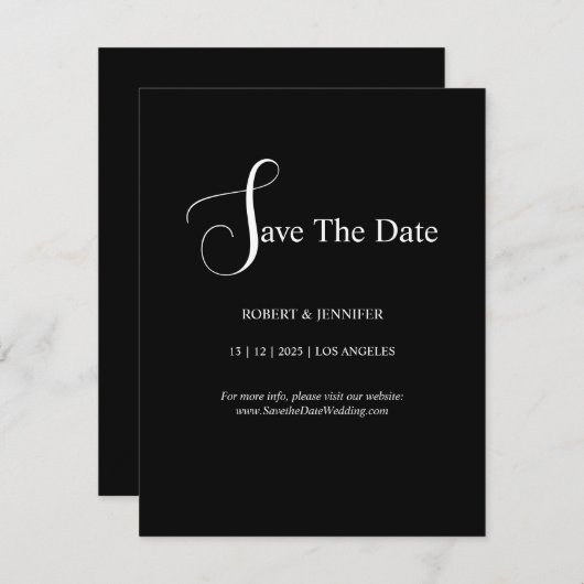 Personaliseer save the date kaarten (Voorkant / Achterkant)