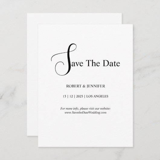 Personaliseer 'save the date'-kaarten kaart (Voorkant / Achterkant)