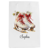 Personaliseer schaatsen medium geschenkzak aanpass medium cadeauzakje (Voorkant)