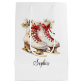 Personaliseer schaatsen medium geschenkzak aanpass medium cadeauzakje (Achterkant)