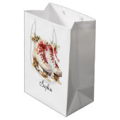 Personaliseer schaatsen medium geschenkzak aanpass medium cadeauzakje (Achterkant Gekanteld)
