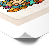 Personaliseer Schattig Meisje met Pompoenen Windy Poster (Hoek)