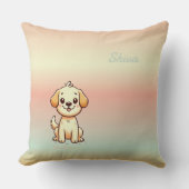Personaliseer Schattig Puppy-Theme Gooi Kussen (Voorkant)