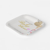 Personaliseer Schattige Baby shower Papieren Bordje (Gebogen)