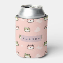 Personaliseer Schattige Kawaii Pastel Frog Design 