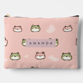 Personaliseer Schattige Kawaii Pastel Frog Design  Etui