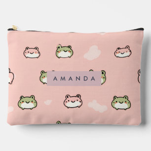 Personaliseer Schattige Kawaii Pastel Frog Design  Etui