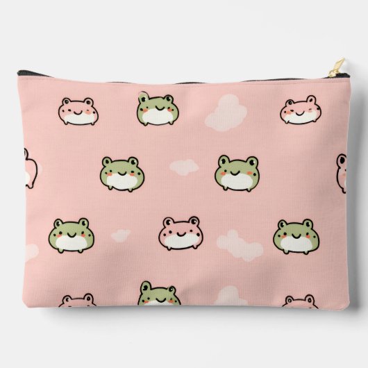 Personaliseer Schattige Kawaii Pastel Frog Design Etui (Achterkant)
