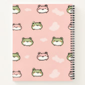 Personaliseer Schattige Kawaii Pastel Frog Design  Notitieboek (Achterkant)
