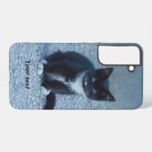 Personaliseer schattige Tuxedo kitten Samsung Galaxy Hoesje (Achterkant horizontaal)