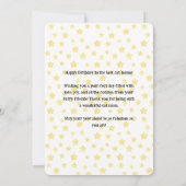 Personaliseer Schattigee Black Cat Happy Birthday  Kaart (Achterkant)