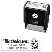 Personaliseer Schattigee eend Zelfinktende Stempel (In situ)