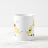 Personaliseer Schattigee geleidehond en puppy-in-t Koffiemok (Center)