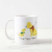 Personaliseer Schattigee geleidehond en puppy-in-t Koffiemok (Links)