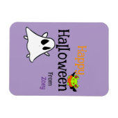 Personaliseer Schattigee Halloween met ghostie en  Magneet (Horizontaal)