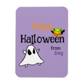 Personaliseer Schattigee Halloween met ghostie en  Magneet (Verticaal)