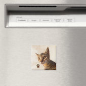 Personaliseer Schattigee Pet Kitten Foto Aangepast Magneet (Insitu (Vaatwasser))