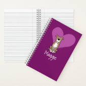 Personaliseer Schattigee Staffy Lab Dog Heart Spir Notitieboek (Binnen)