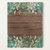 Personaliseer schuurhout Eucalyptus groen Planner (Achterkant)