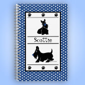 Personaliseer Scottie Polka Dot Schattigee Aangepa Notitieboek