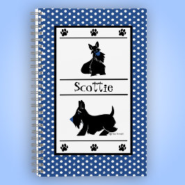 Personaliseer Scottie Polka Dot Schattigee Aangepa Notitieboek