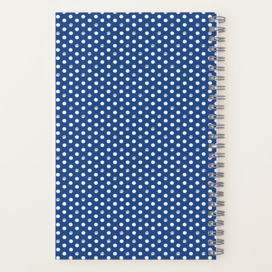 Personaliseer Scottie Polka Dot Schattigee Aangepa Notitieboek (Achterkant)