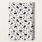 Personaliseer Scottie Shamrocks Fun Kleurrijk Klei Notitieboek (Achterkant)