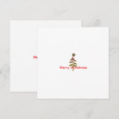 Personaliseer Scribble Tree + Star Kerstkaart (Voorkant / Achterkant)