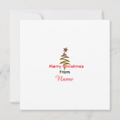 Personaliseer Scribble Tree + Star Kerstkaart (Achterkant)