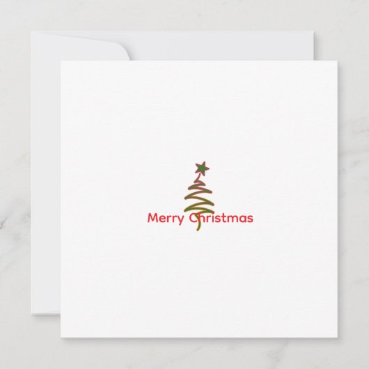 Personaliseer Scribble Tree + Star Kerstkaart (Voorkant)