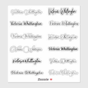Personaliseer Script & Calligrafie Typografie Naam Sticker