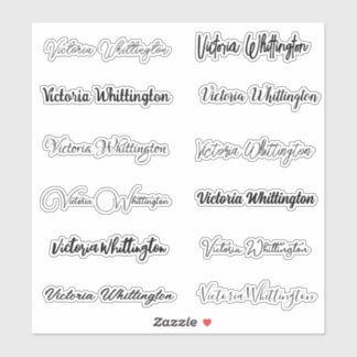 Personaliseer Script & Calligrafie Typografie Naam Sticker