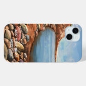 PERSONALISEER SERENE OCEANVIEW / Earth Tones SCHIL Case-Mate iPhone Case (Achterkant (horizontaal))