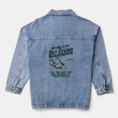 Personaliseer Sky Diving Extreme Sport Vrouwen Denim Jacket (Achterkant)