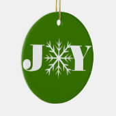 Personaliseer sneeuwvlok kerst keramisch ornament (Rechts)