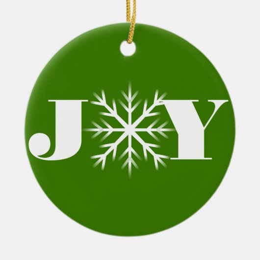 Personaliseer sneeuwvlok kerst keramisch ornament (Voorkant)