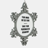 Personaliseer Snowflake Kerstversiering Tin Sneeuwvlok Ornament (Links)