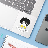 Personaliseer Softball Moeder Sticker (Laptop met iPhone)