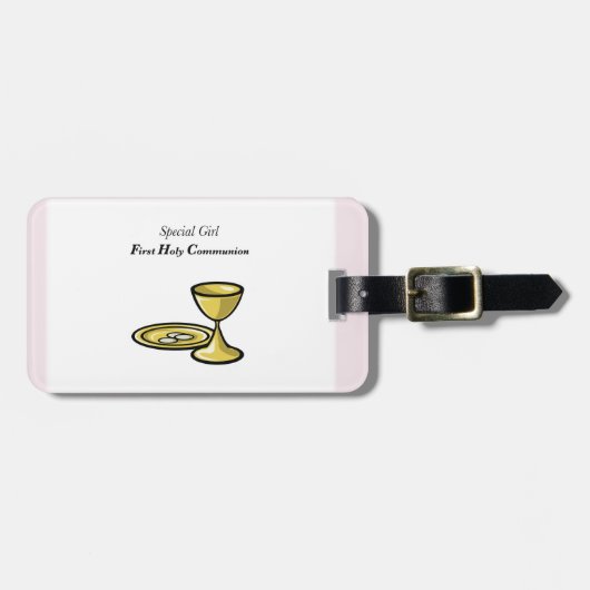 Personaliseer, Speciale Meisje, Eerste Communie Bagagelabel (Voorkant horizontaal)