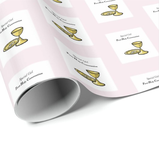 Personaliseer, Speciale Meisje, Eerste Communie Cadeaupapier (Rol Hoek)
