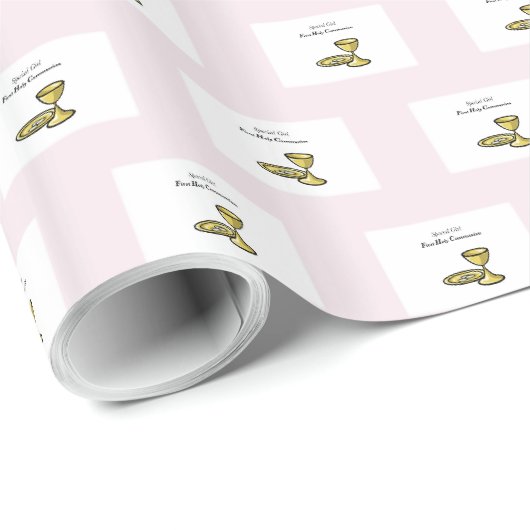 Personaliseer, Speciale Meisje, Eerste Communie Cadeaupapier (Rol Hoek)