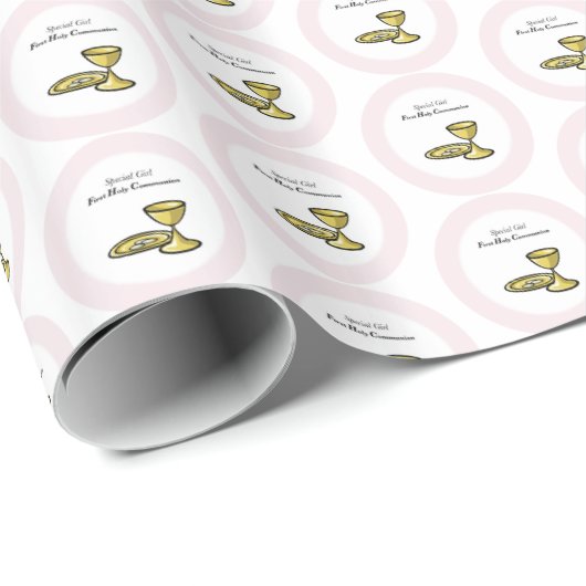 Personaliseer, Speciale Meisje, Eerste Communie Cadeaupapier (Rol Hoek)