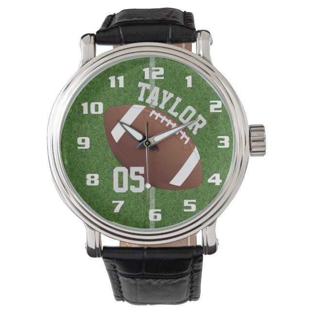 Personaliseer spelernaam en het Football van het A Horloge (Voorkant)