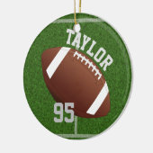 Personaliseer spelernaam en het Football van het A Keramisch Ornament (Links)